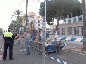 Obras de adecentamiento en Punta Umbría.