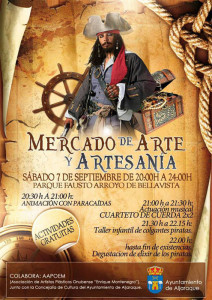 Cartel del mercadillo artesanal que se organiza este sábado en Aljaraque.