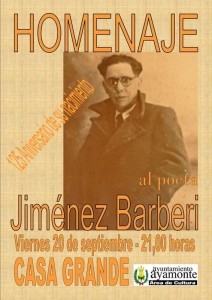 Homenaje al poeta local José Barbery.