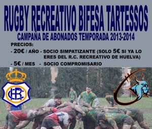 Cartel de la campaña de socios del CR Recreativo Bifesa Tartesssos.