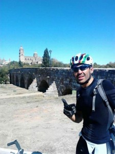 El ciclista, a su paso por Salamanca.