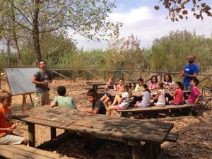 Los pequeños aprenden mientras se divierten en este campamento medioambiental.