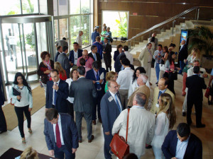 Recepción del Hotel Barceló justo antes de comenzar el acto.