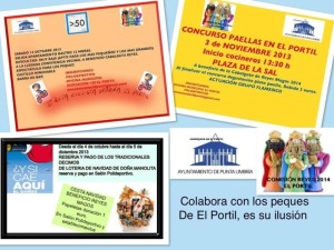 Cartel de las actividades que se llevarán a cabo.