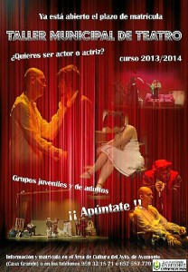 Cartel de teatro en Ayamonte.