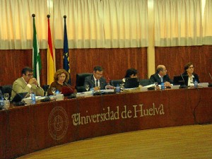 Imagen del Consejo de Gobierno de la Universidad de Huelva.