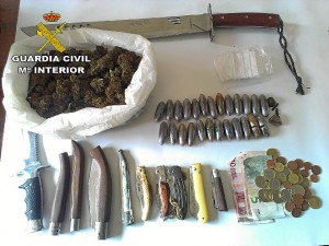 Imagen de la operación contra el tráfico de drogas. 