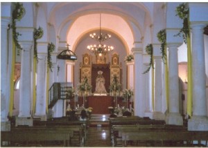 Interior de la iglesia.