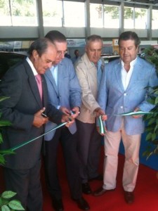 Momento de la inauguración de la Feria de la Automoción de Aracena.