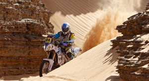 Luis Calderay, durante su participación en el Rally del Merzouga.