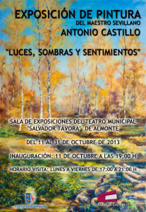 Cartel de la exposición 'Luces, sombras y sentimientos', de Antonio Castillo.