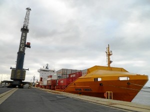 Atracado en el Puerto de Huelva. 