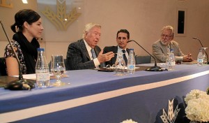 Presentación de la exposición en el Salón de Actos de la Fundación Caja Rural del Sur.