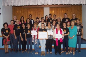 Acto de entrega de la recaudación del musical de Amitea. / Foto: Juanmi Canterla.