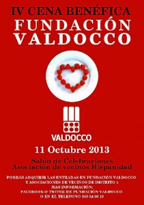 Cartel de la cena benéfica de Valdocco. 