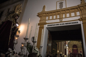 La virgen del Rosario regresando al Templo de la Merced