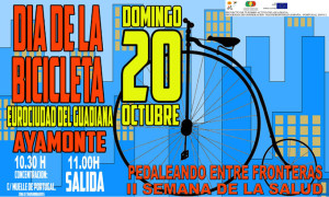 Cartel anunciador del Día de la Bicicleta en Ayamonte.