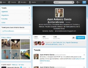 Perfil de twitter de Juan Antonio García. 