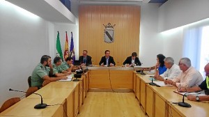 Reunión de la junta de seguridad de Gibraleón. 