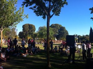 Actividad organizada por Plocc el pasado mes de mayo en el parque Zafra de la capital