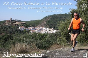 Cartel anunciador de la carrera del domingo en Almonaster.