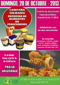 Cartel de la campaña de recogida de alimentos.