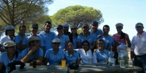 Jóvenes participantes en la Romería Chica el pasado 2012.