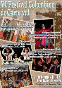 Cartel del VI Festival Colombino de Carnaval / Foto: Juanma López