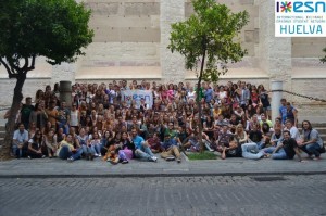 Estudiantes Erasmus en uno de los viajes organizados por ESN Huelva.