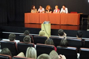 Acto de bienvenida de los jóvenes europeos. 