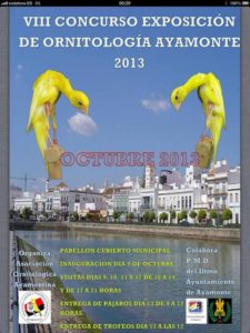 Cartel de la Exposición de Ornitología de Ayamonte.  