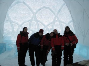 El onubense en un hotel de hielo en Laponia.