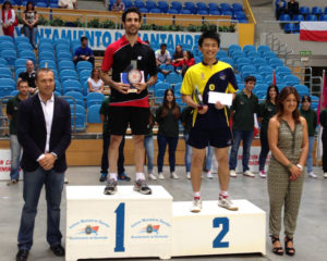 Podio del torneo masculino, con Pablo Abián en lo más alto.