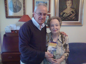 Isabel Naylor, con Diego Lopa. / Foto: Archivo Diego Lopa.