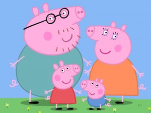 La familia de Peppa Pig. 