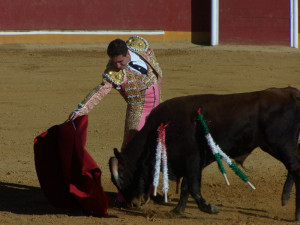 Plaza de Toros del Condado, con media entrada en los tendidos en tarde calurosa.