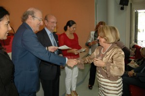 Acto de homenaje a los trabajadores jubilados en Telefónica. 