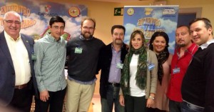 Isleños y cántabros durante las jornadas de Educación Vial. 