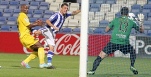 Jonathan Valle está apto para jugar y puede ser una de las novedades ante el Girona. / Foto: Josele Ruiz.