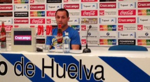 Sergi Barjuan,durante la rueda de prensa del viernes. / Foto: P. G. 