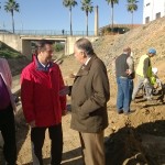 Visita de Perez Vigueras a las obras. 