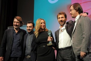 El actor, tras recibir el Premio 'Ciudad de Huelva'.