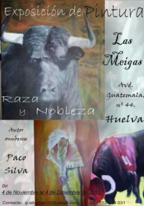 Cartel de la muestra que Silva expone en Las Meigas.