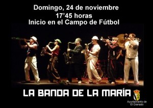 La Banda de María amenizará la tarde del domingo. 