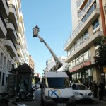 Trabajos de instalación del alumbrado.