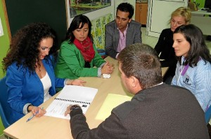 Martín en la sede de Abriendo Puertas.