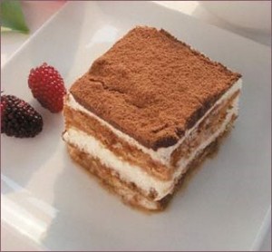 En los postres no podía faltar el tiramisú. 