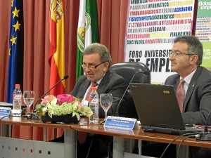 Antonio González y Francisco Ruiz durante la inauguración.