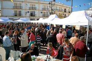 Muy buen ambiente en la degustación del mosto. 