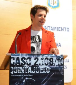 Nacho Rivera durante la presentación del corto en 'Gota de la Leche'